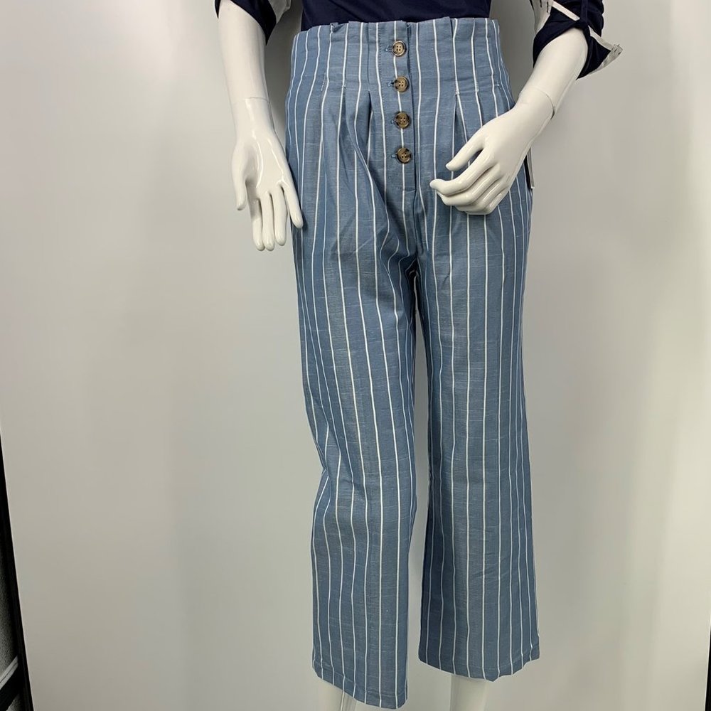 VERVE Blues Striped Capris Pants